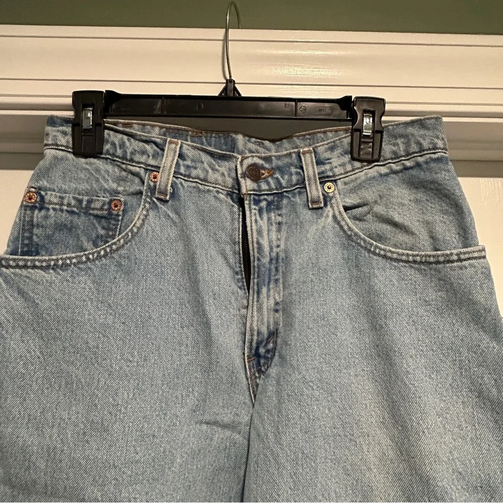 Levi's Washed Denim Straight Leg Jeans - Picture 3 of 7